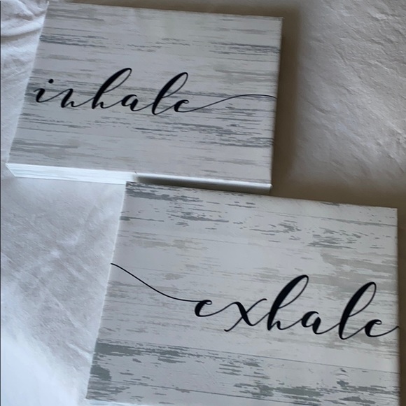 Inhale + Exhale Canvas Signs - Picture 5 of 6